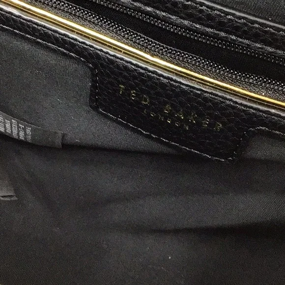 Ted Baker tan and black woven straw rattan crossbody Elava bag NWT